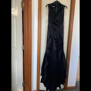 Christoforos Kotentos Black Ruffle Detail Sleeveless Gown $5000